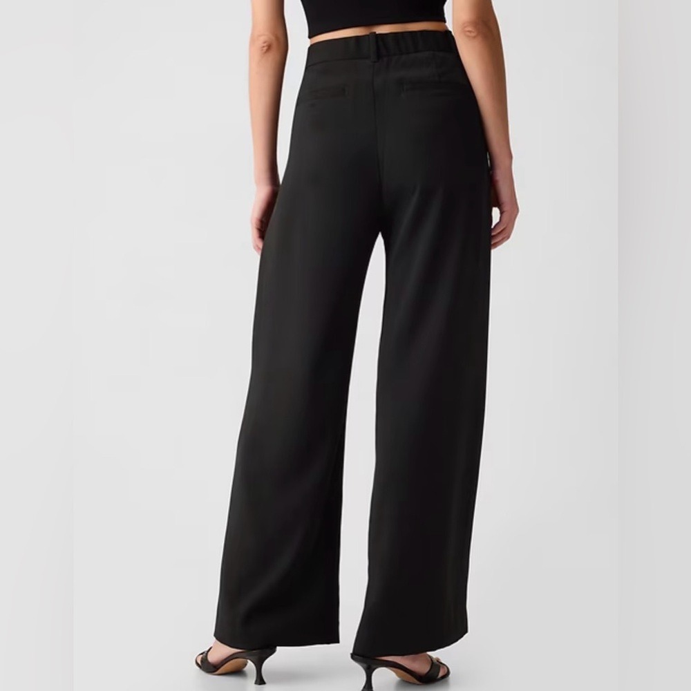 GAP 365 High-Rise PLEATED Wide Leg BOHO Pants Women's Size 16 Petite‎ $90 - Picture 2 of 9